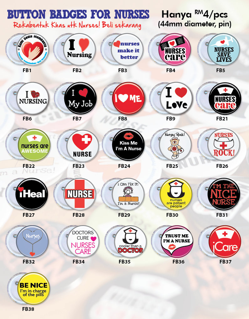 button badges for nurse