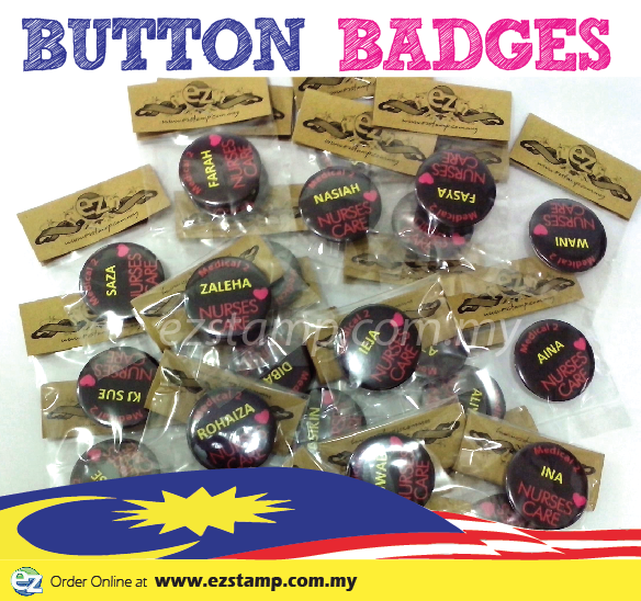 button badge with name