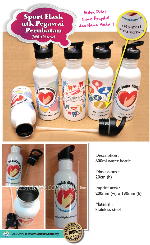 stainless Steel Sport Flask (Water Botol) for Nurses